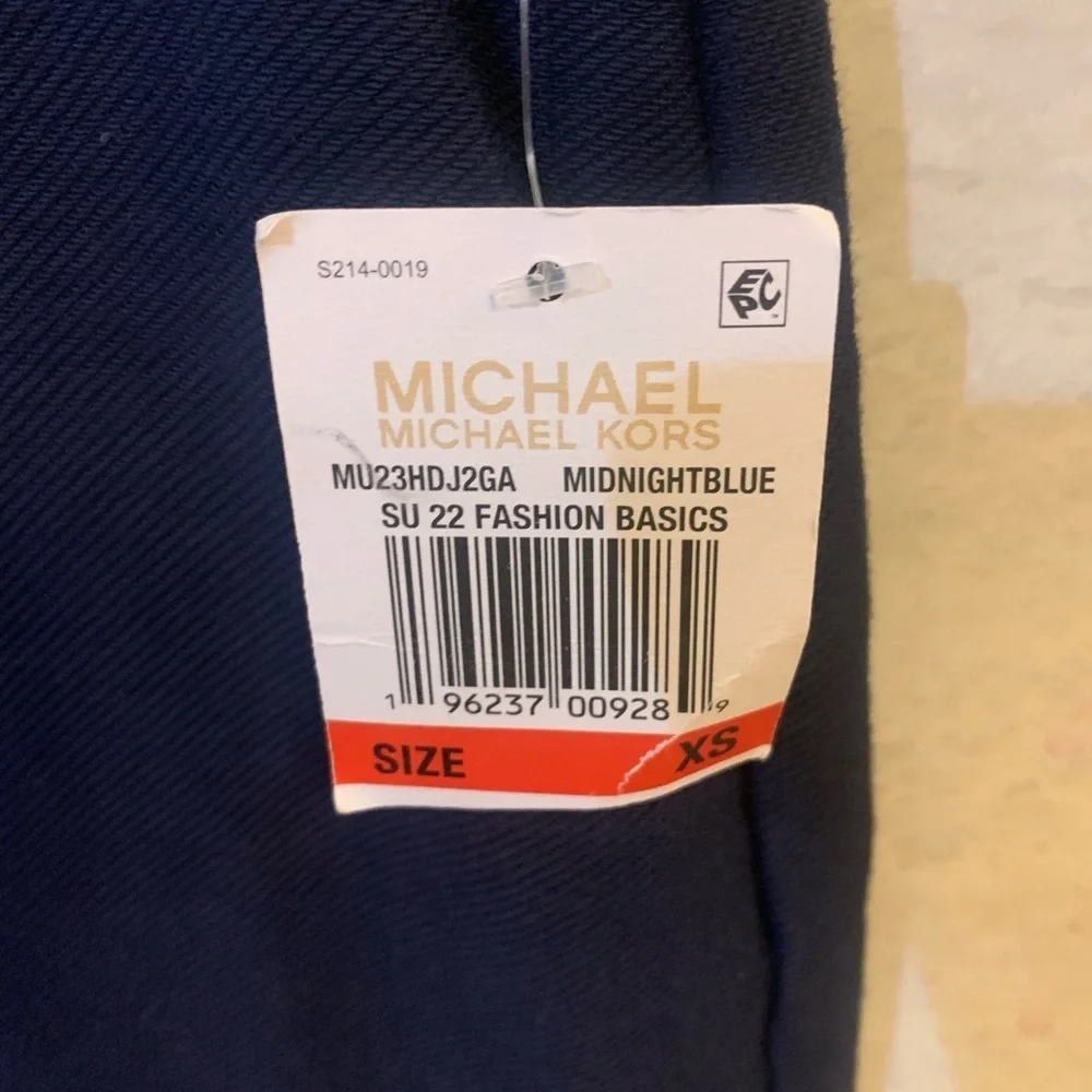 Michael Kors Pull Midnight Blue Cropped Pants NWT